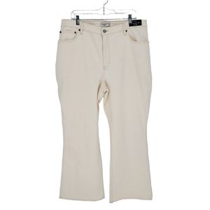 Abercrombie & Fitch The Vintage Flare High Rise Curve Love Jeans, Cream, 34/18R